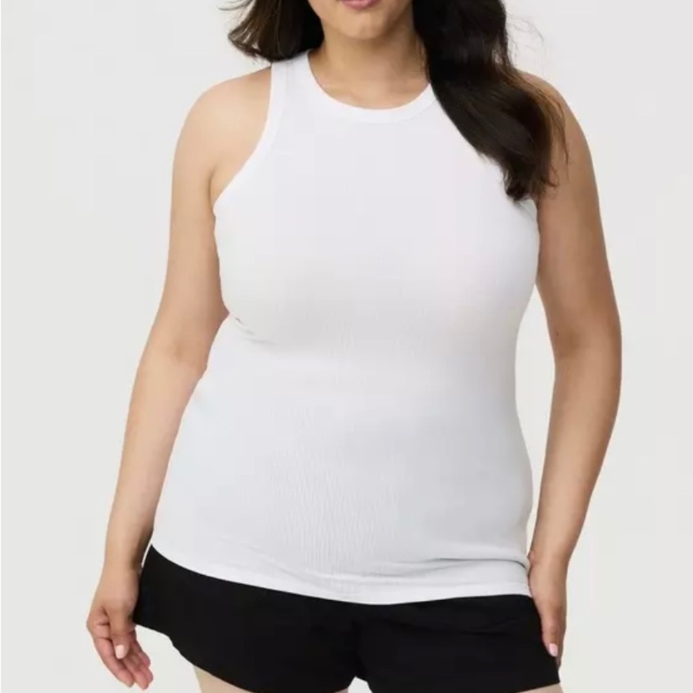 Super Soft Rib High Neck Tank - Picture 2 of 2